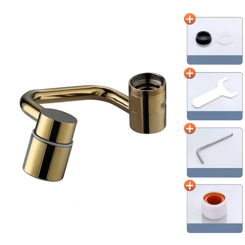 360° Rotating Faucet Extender – Stainless Steel