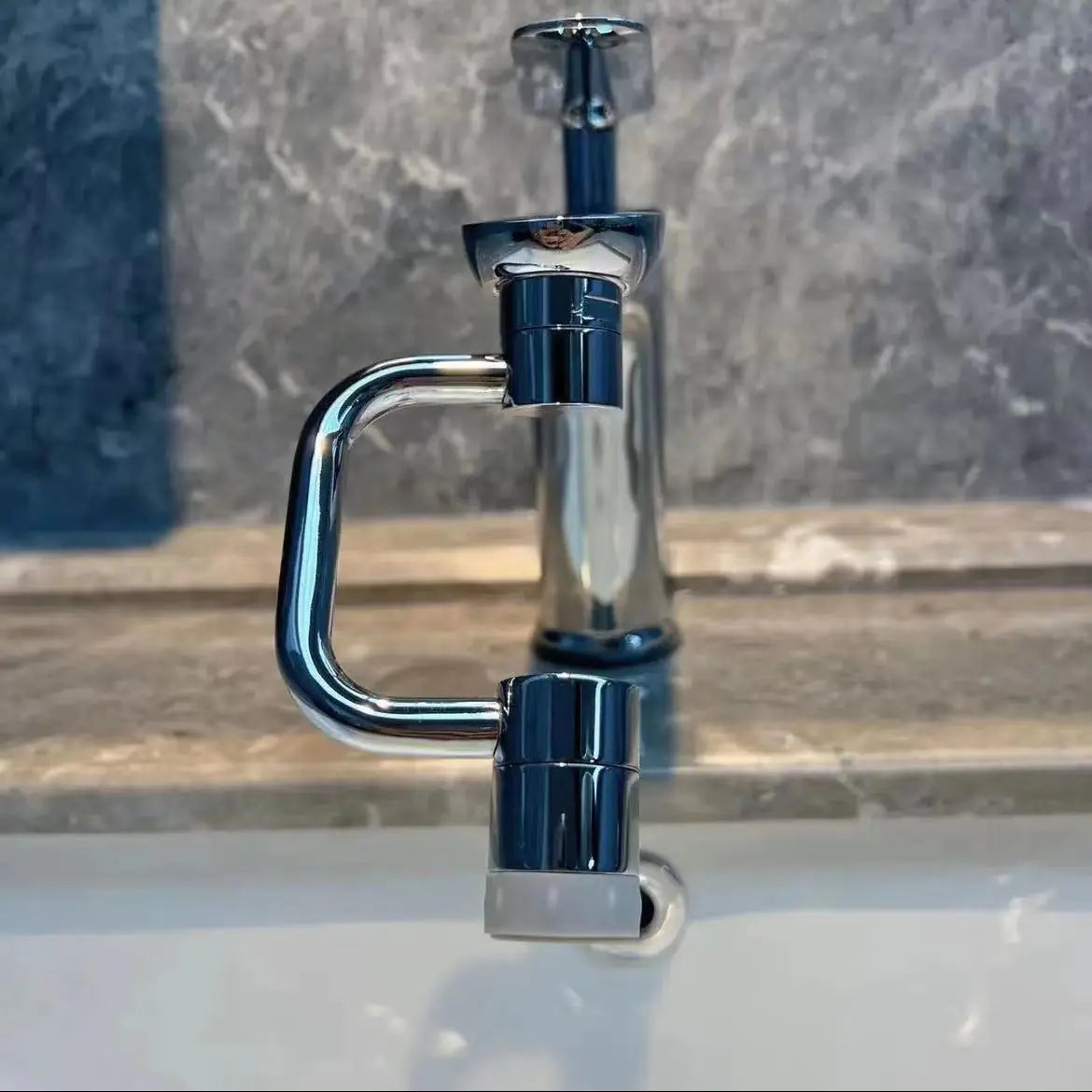 360° Rotating Faucet Extender – Stainless Steel